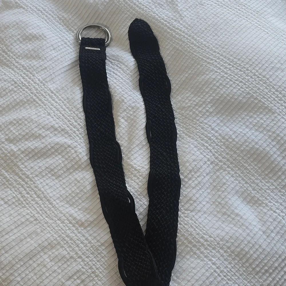 NWT Ralph Lauren Black Fabric Belt Sz Medium